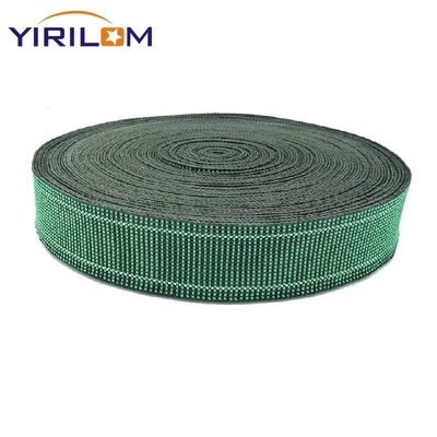 1.4mm-1.5mm Độ dày sofa Webbing Polypropylene cao su vật liệu màu xanh lá cây cho yêu cầu của bạn