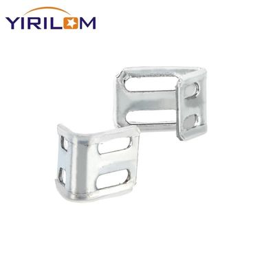 Kẹp lò xo ghế sofa 4 lỗ, một nửa bọc nhựa, bằng kẽm tráng, phụ kiện cố định đồ nội thất cho ghế sofa