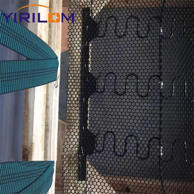 200m Per Roll Nylon PP Dải clip nhựa cho ghế sofa Zigzag Spring với khoảng cách nút 10cm 12cm 15cm