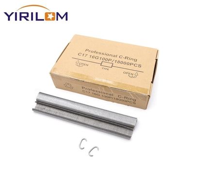 Đan kẽm đệm C Clip Ring với 17/18/19/22mm vương miện và 6000pcs / cnt đóng gói cho đệm hỗ trợ mùa xuân