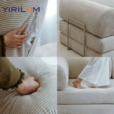 Nội thất phòng khách Phòng khách Ghế sofa Trắng gạo Ghế sofa góc Hút bụi Ghế sofa bong bóng nén