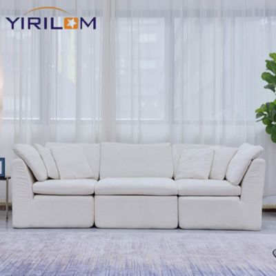 Nội thất phòng khách Phòng khách Ghế sofa Trắng gạo Ghế sofa góc Hút bụi Ghế sofa bong bóng nén