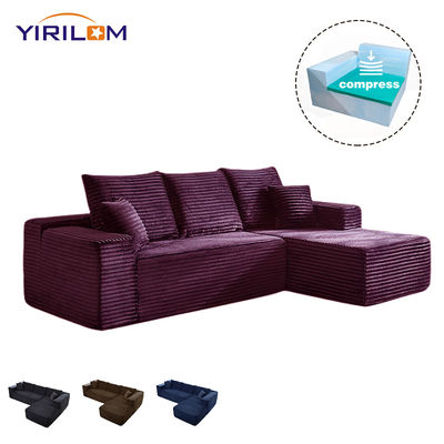 Ghế sofa nén hiện đại cho biệt thự Xốp chân không tinh khiết Cuộn đóng gói vải bọc ốp Mô-đun nén đồ nội thất phòng khách
