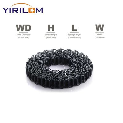 Giá tốt Lò xo S xoắn ốc màu đen tùy chỉnh với đường kính dây 2.8mm-4.0mm cho đồ nội thất sofa trực tuyến