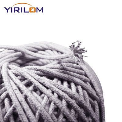 Trung Quốc hàng vật liệu nhà sản xuất Cotton dây thừng tùy chỉnh 3mm dày màu xám tự nhiên thủ công dây thừng bông