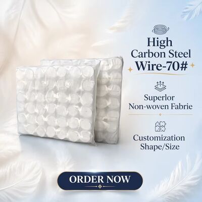 Lò xo túi độc lập bằng thép carbon cao bền bỉ với chiều cao 6cm-12cm trong bao bì cuộn nén