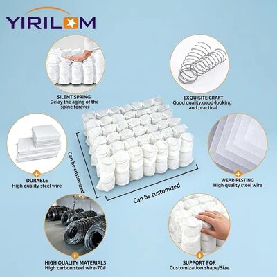 High Carbon Steel Wire Sofa Pocket Spring Unit với chiều cao 6-12cm và nắp vải không dệt