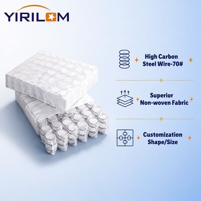 Custom High Carbon Steel Wire Sofa Pocket Spring Unit with 6-25cm Height and Non Woven Fabric Cover