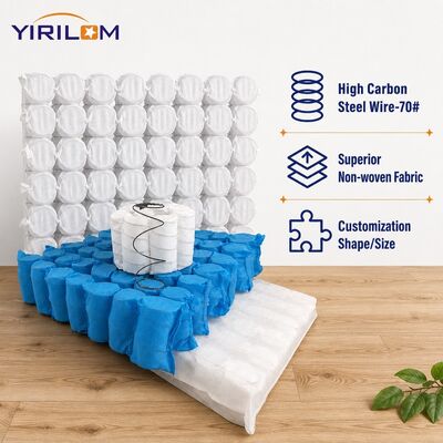 1.8-2.0mm Sợi thép carbon cao Đơn vị xuân túi độc lập với gói cuộn nén cho gối ghế sofa