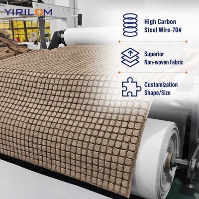 Đơn vị mini Pocket Spring với các cuộn dây bọc riêng lẻ và khung dây thép bên cạnh thép ở kích thước tùy chỉnh của nhà máy