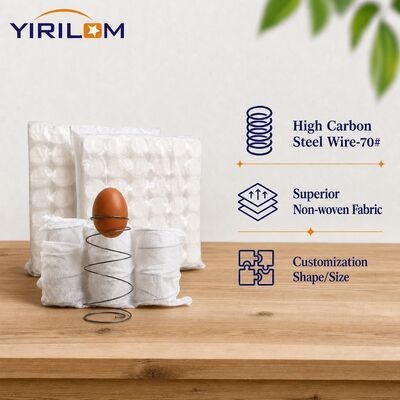 Đơn vị mùa xuân túi nén nén với dây thép carbon cao để hỗ trợ ghế sofa độc lập