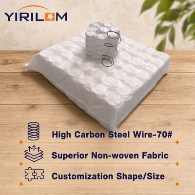 70gm Thở không dệt túi máy xuân với 1.0mm-1.8mm thép dây và 6-12cm chiều cao xuân cho gối ghế sofa