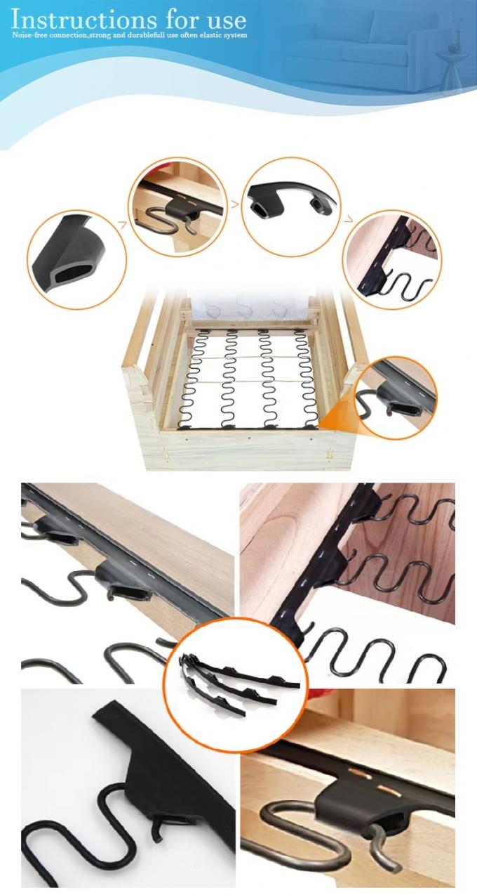 Ghế sofa màu đen Clip Strips For Sofa Hardware 12cm Thiết bị gia dụng 4